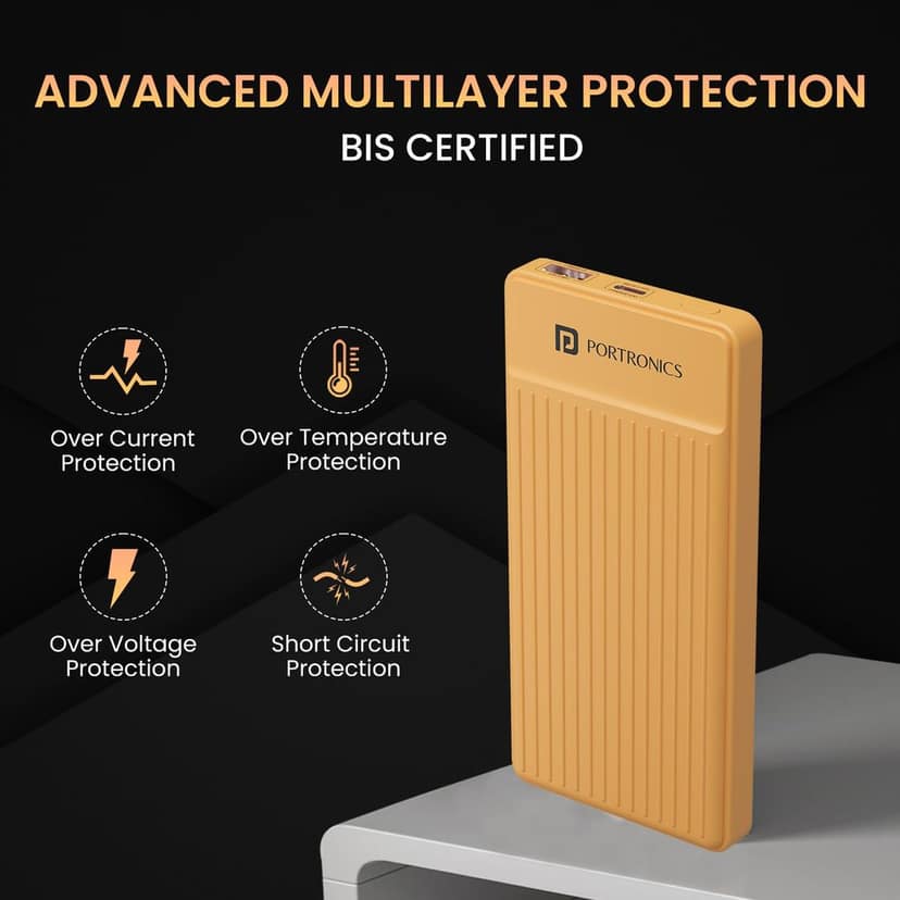 Portronics Luxcell B 10K 10000 mAh power bank view 2