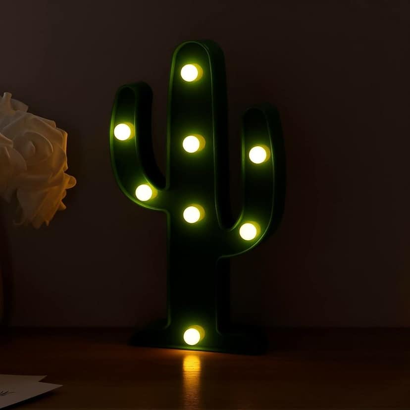LED Cactus Light, LED Desk Lamp, LED Table Lamp (1 Pc / Battery not Included) view 4