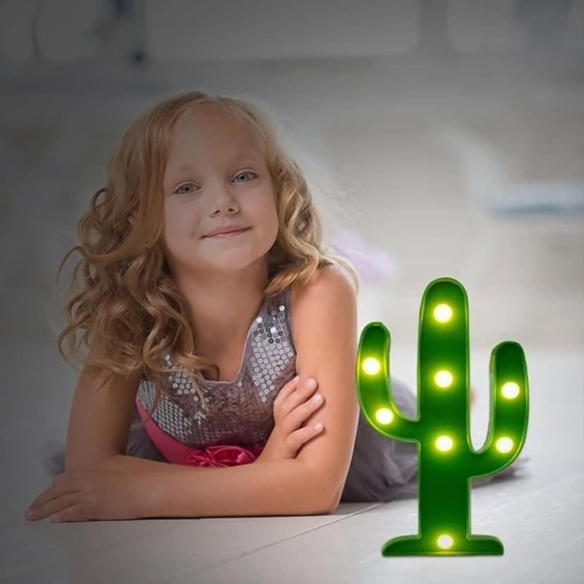 LED Cactus Light, LED Desk Lamp, LED Table Lamp (1 Pc / Battery not Included) view 6