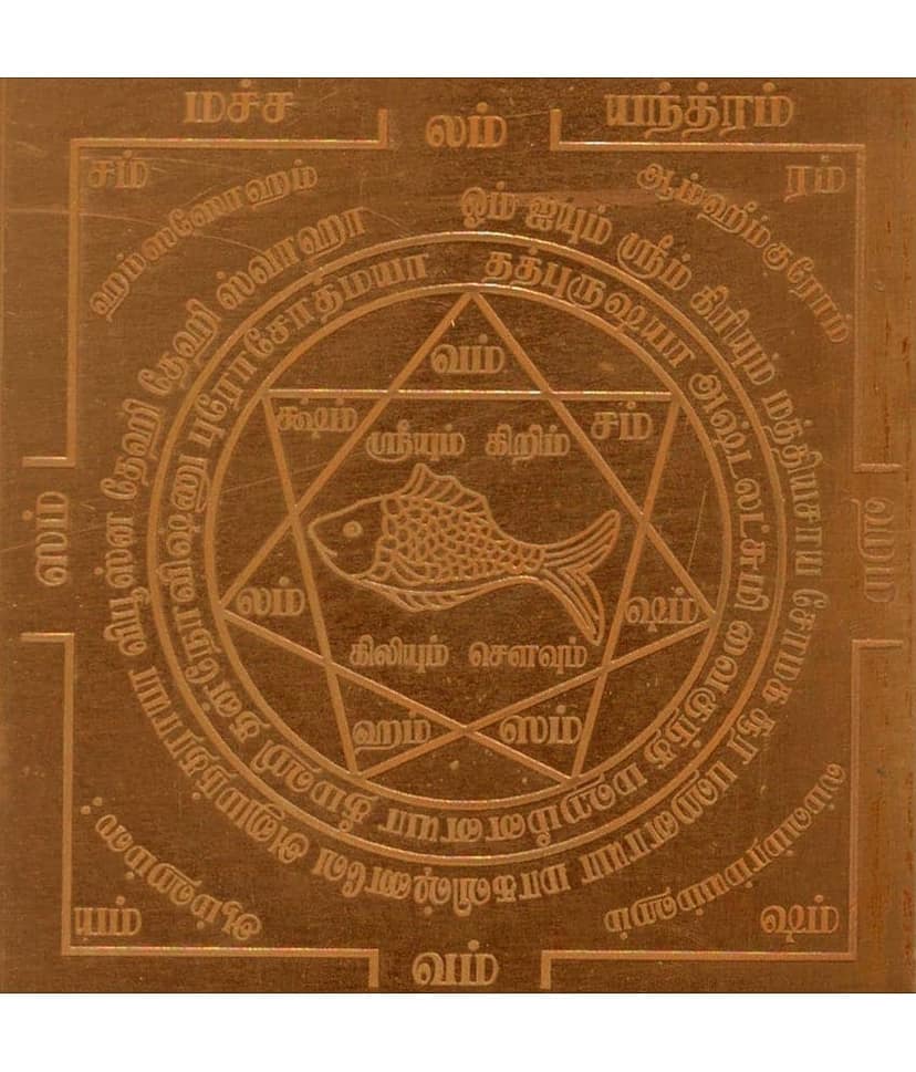 Sri Bakthi Today Matsya Yantra Macha Yantra Tamil Copper