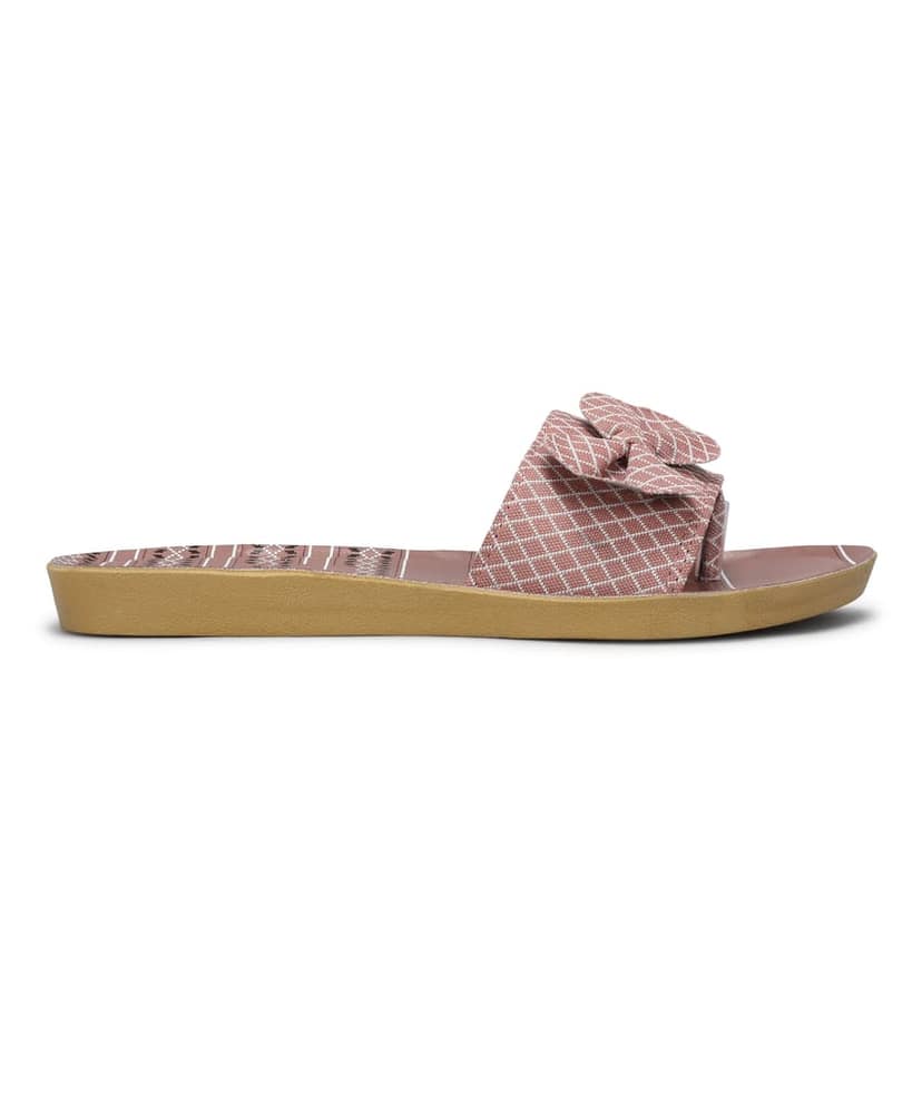 Paragon Women's Pink-Grey Sliders with Anti-skid Cushioned Sole for Everyday Use view 2
