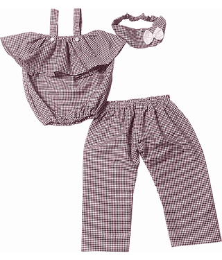 harshvardhanmart Baby Girls Cotton Blend Tops & Bottoms Sets ( Red )