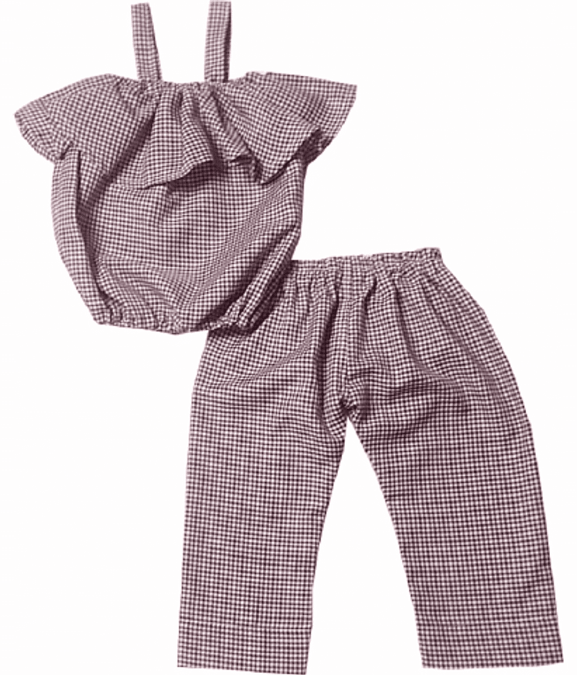 harshvardhanmart Baby Girls Cotton Blend Tops & Bottoms Sets ( Red ) view 2