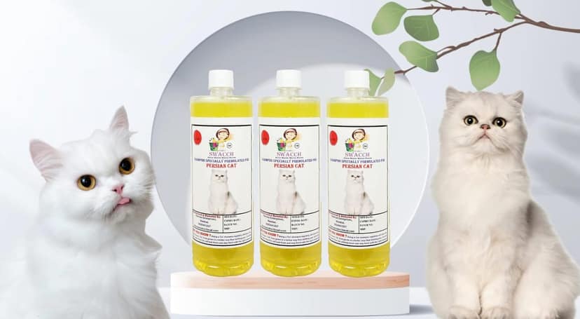 SWACCH Shampoo Specially FORMULATED for Persian Cat (1 Litre) (Pack of 3) Lemon