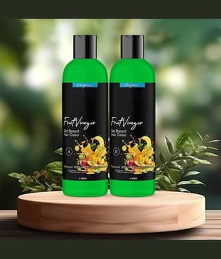 WRIXTY Fruit Vinegar Hair Colour Gel Black Instant Smooth Soft Hair Grey Coverage Natural Shine Easy Apply