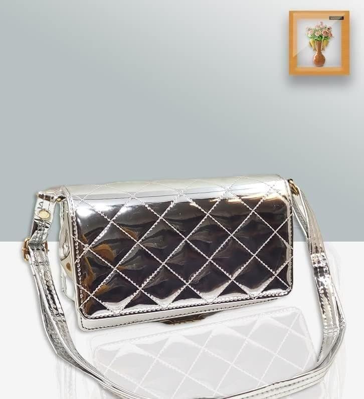Magnifique Women's Hand/Sling/Side Bag/purse Polyurethane Western (Silver) view 2