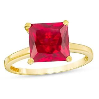 CEYLONMINE Ruby (chunni) ring natural & original gemstone Ruby/ manik ring gold plated ring for women & girls