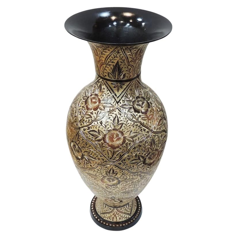 Brass Flower Pot | Decorative Home & Office Vase, Height : 24 Inch (FMAS783 E) view 2