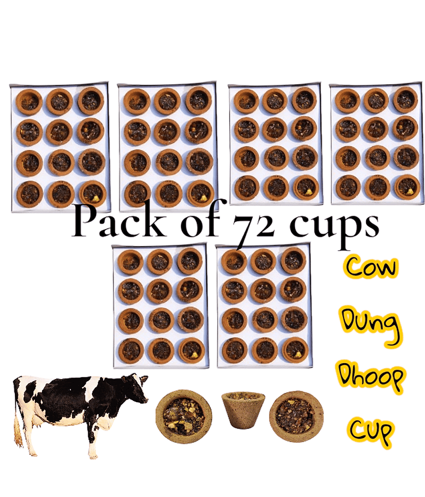 PICKARTME Havan Cups Guggul 72 Pieces ( Pack of 6 )