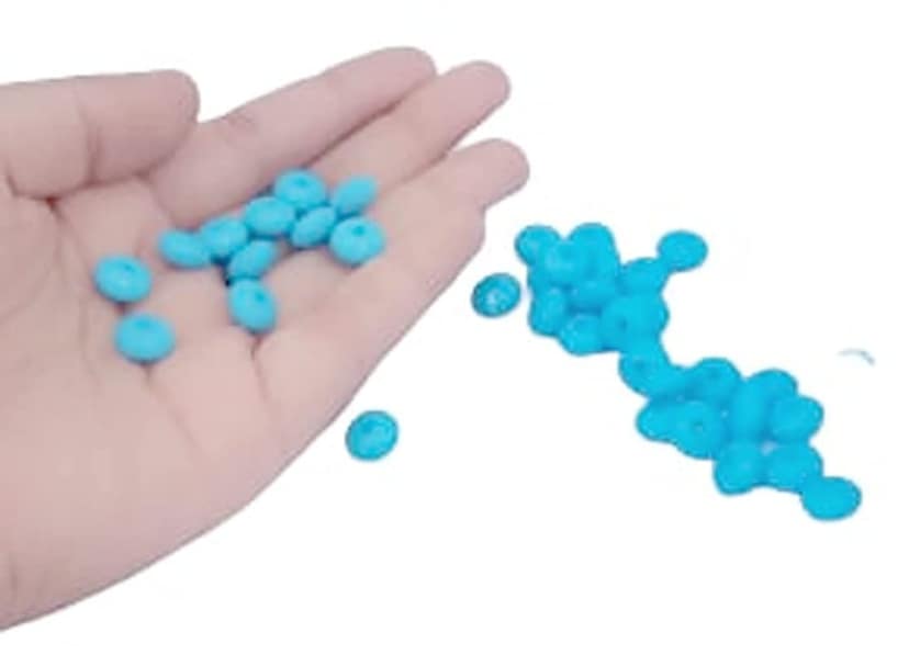 Mii Art Disk Beads for Jewelry Making Material,zari Work Beads(Size-7 mm)(Material-Plastic)1 Pack 50 gm view 3