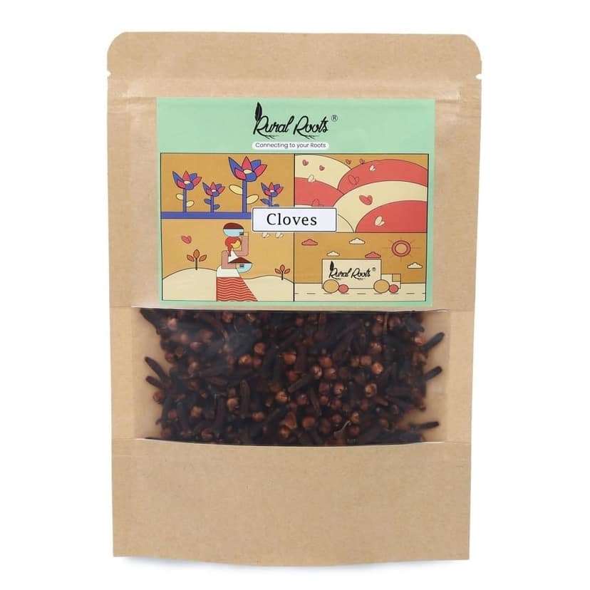 Rural Roots Cloves (Laung) - 50g | Whole Spices | Aromatic & Flavorful | Natural & Fresh | Perfect for Cooking & Remedies