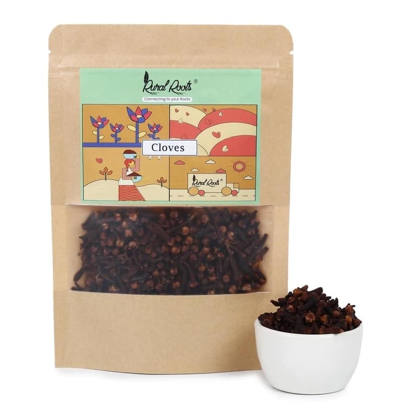 Rural Roots Cloves (Laung) - 50g | Whole Spices | Aromatic & Flavorful | Natural & Fresh | Perfect for Cooking & Remedies view 3