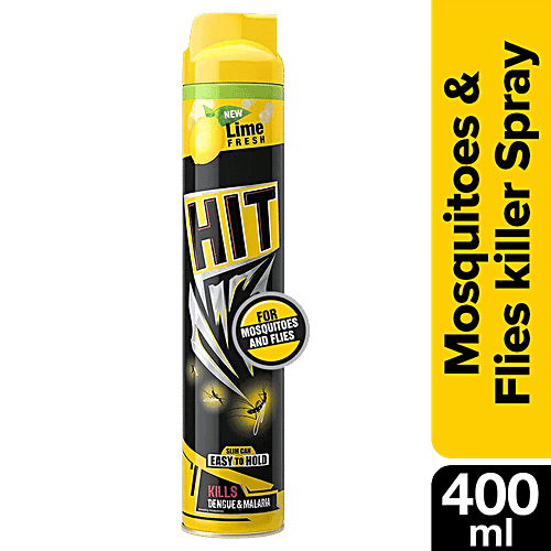 HIT Mosquito & Fly Killer Spray - Lime Fragrance, 400 ml