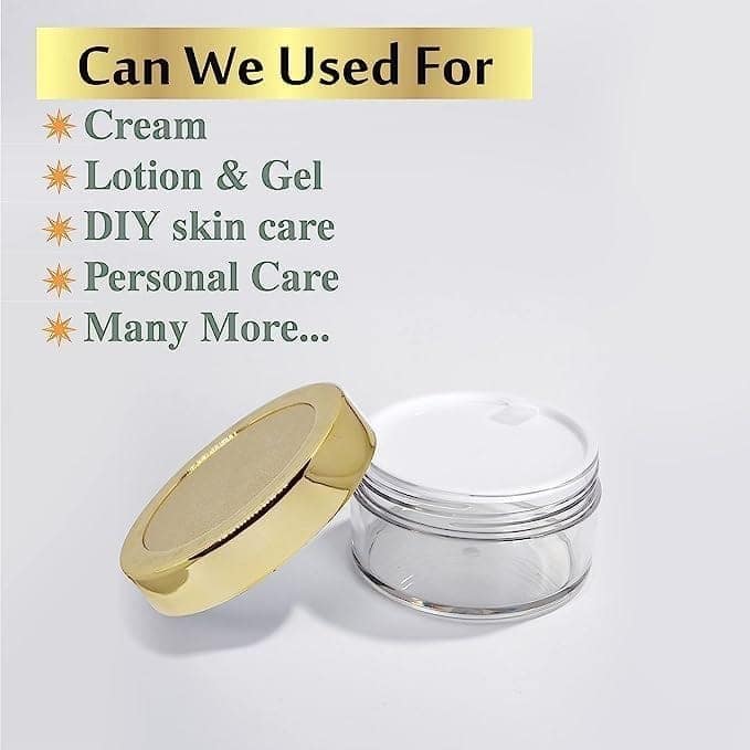 Empty Acrylic San Jar Transparent Cosmetic Container with Leakproof inner lids for Lip Balms, Lip Scrubs, Body Butters, Eyeshadow, Makeup & DIY cosmetics beauty products - PRNT view 4