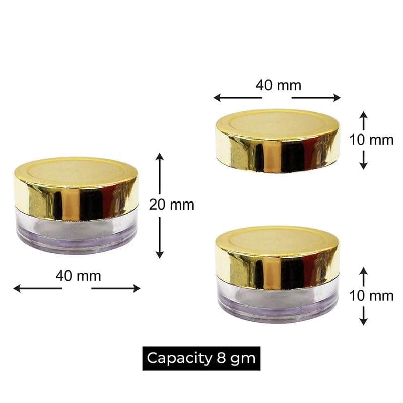 Empty Acrylic San Jar Transparent Cosmetic Container with Leakproof inner lids for Lip Balms, Lip Scrubs, Body Butters, Eyeshadow, Makeup & DIY cosmetics beauty products - PRNT view 6
