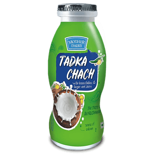 Mother Dairy Tadka Chaach - With Green Chillies, Ginger & Jeera, Source Of Calcium, 200 Ml