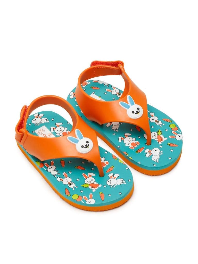 Premium Bunny Jellies Flip-flops for Kids - Orange (Unisex) view 3