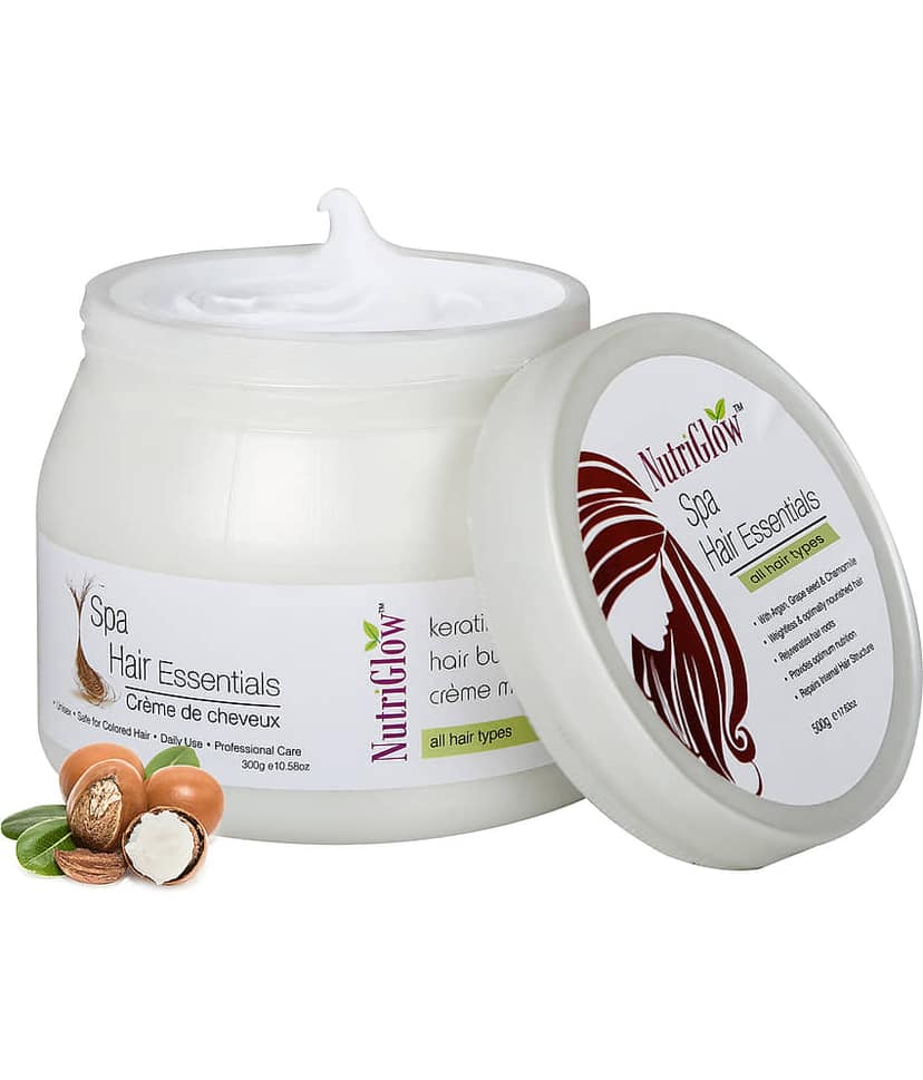 NutriGlow Hair Spa Cream with Keratin Repair Formula for All Hair Types, Professional Care - 300g