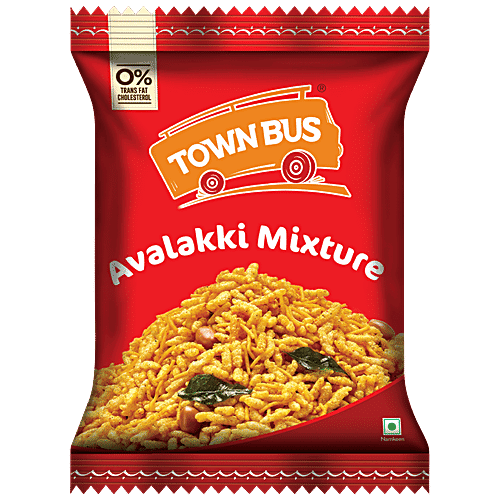 Townbus Avalakki Mixture - Namkeen, No Transfats Or Cholesterol, Evening Teatime Snack, 135 g Pouch