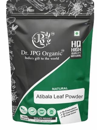 Dr. JPG Organic Herbals Pure Natural Atibala leaf Powder 200g / Kanghi Leaf Powder/Indian Mallow/Abutilon indicum/ISO & GMP Certified.