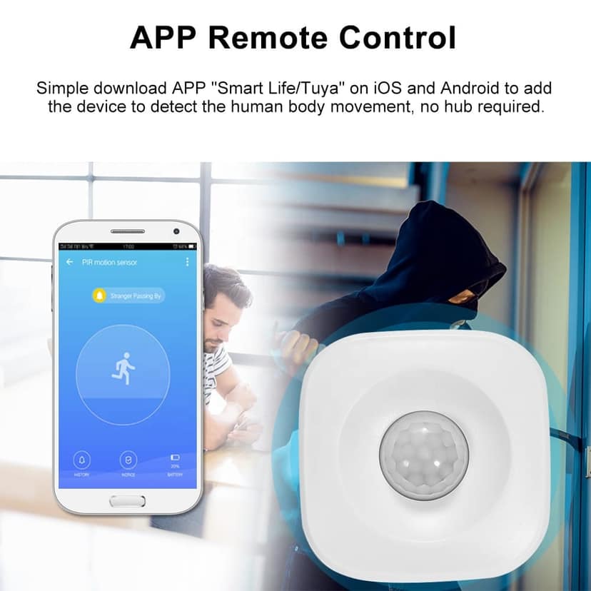 AUSHA Smart Human Motion Sensor | WiFi / ZigBee PIR Detector with Real-Time App Alerts view 3
