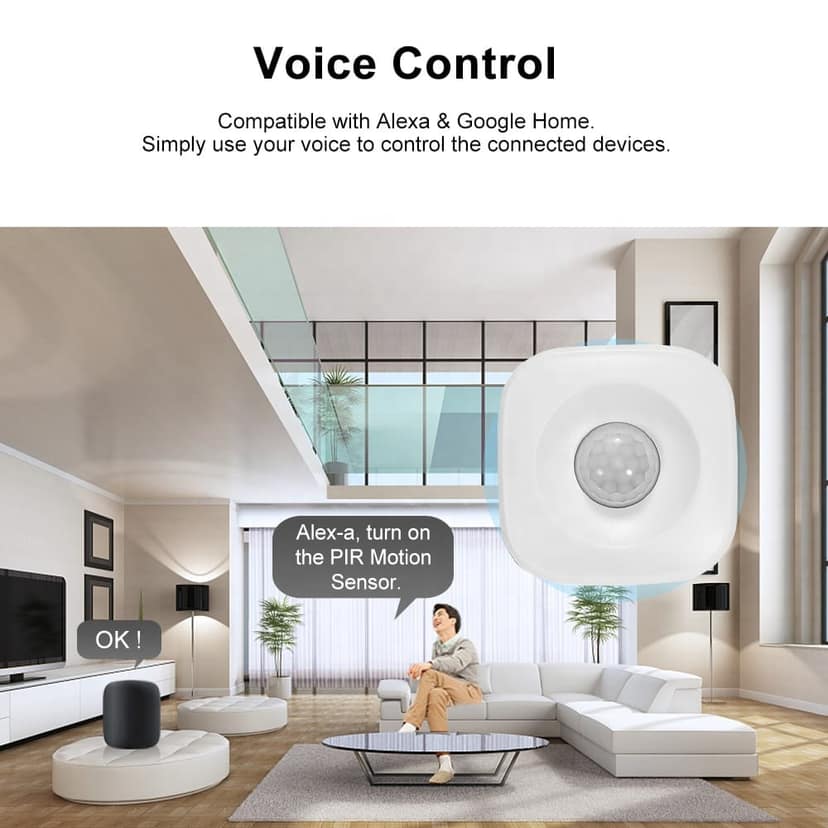 AUSHA Smart Human Motion Sensor | WiFi / ZigBee PIR Detector with Real-Time App Alerts view 8