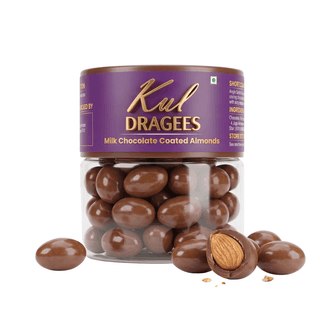 MOM Chocolate || Kul : Premium Milk Chocolate Coated Roasted Almond Drages | Belgium Quality | 100 g x 1 Pack
