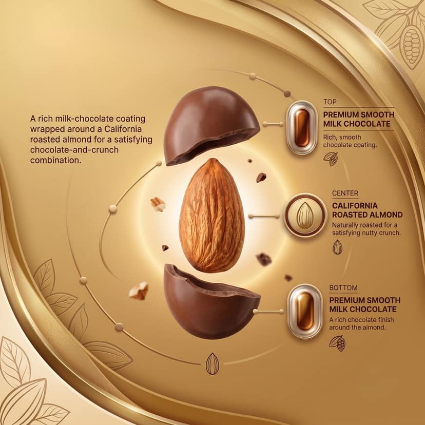 MOM Chocolate || Kul : Premium Milk Chocolate Coated Roasted Almond Drages | Belgium Quality | 100 g x 1 Pack view 3