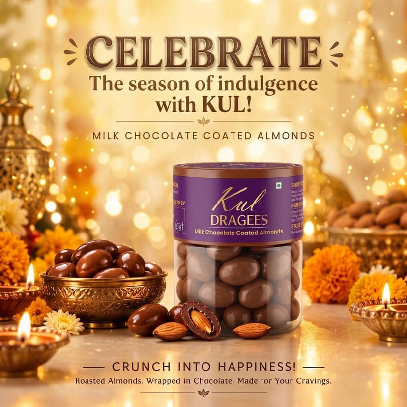 MOM Chocolate || Kul : Premium Milk Chocolate Coated Roasted Almond Drages | Belgium Quality | 100 g x 1 Pack view 4