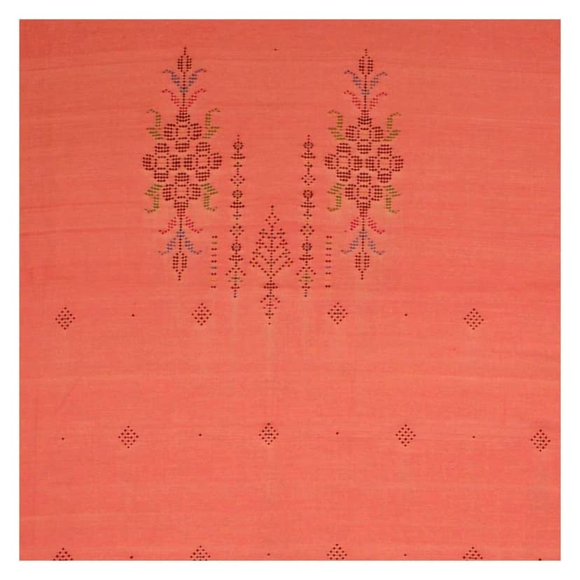 Garvi Gurjari (A Gujarat Govt Enterprise Handwoven Cotton Tangaliya Top/Kurti Material (GGCTKM11)