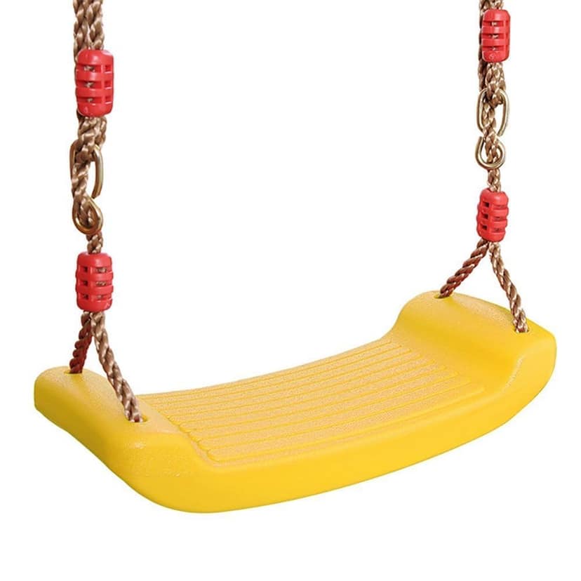 REZNOR Kids Indoor Outdoor Plastic Swing Seat with Hight Adjustable Rope Strong Tree Swing for Playground Backyard Holds 120kg for 3-12 Years Kids Children
