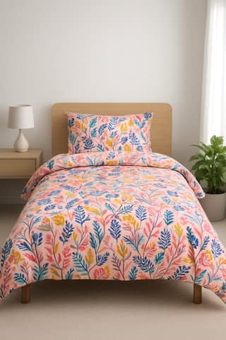 Quirky Home Classic Collection Single Bedsheet with Pillow Cover