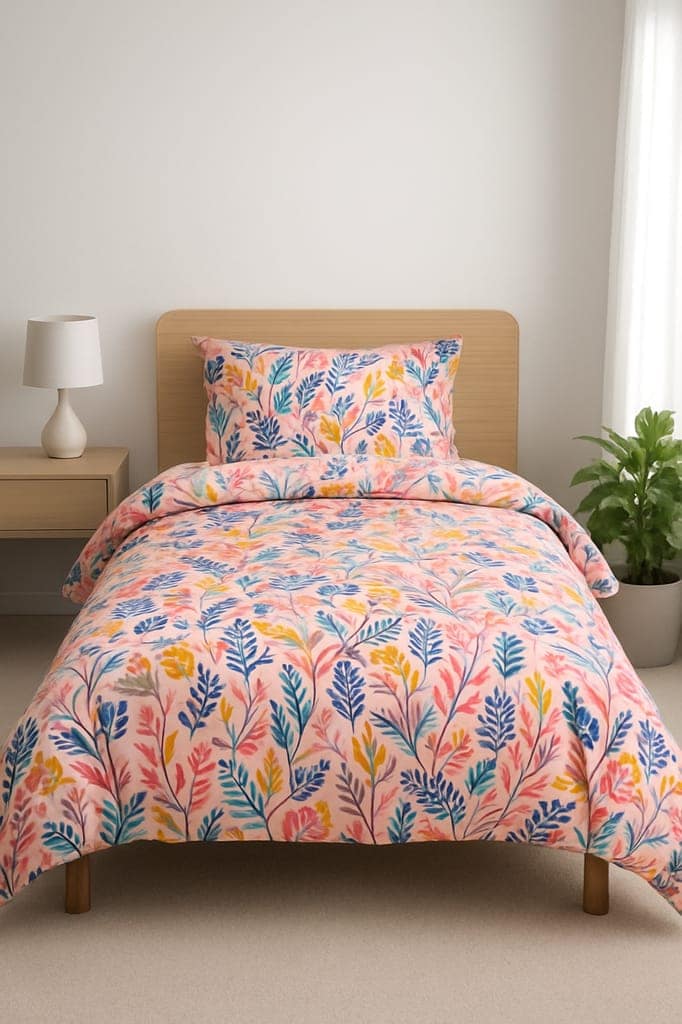 Quirky Home Classic Collection Single Bedsheet with Pillow Cover