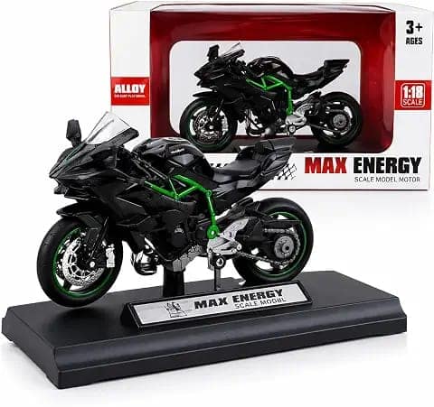 PLUSPOINT Diecast H2R Ninja Bike Motorcycle Toy Bike Scale Model Vehicles Alloy Simulation Superbike Also for Car Dashboard Kids Adult Alloy Highly Simulation Model Vehicle Motorbike Street Machine view 2