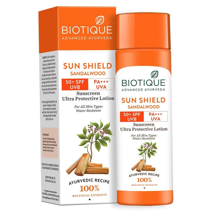 Biotique Sun Shield Sandalwood 50+SPF Sunscreen Lotion 190ml
