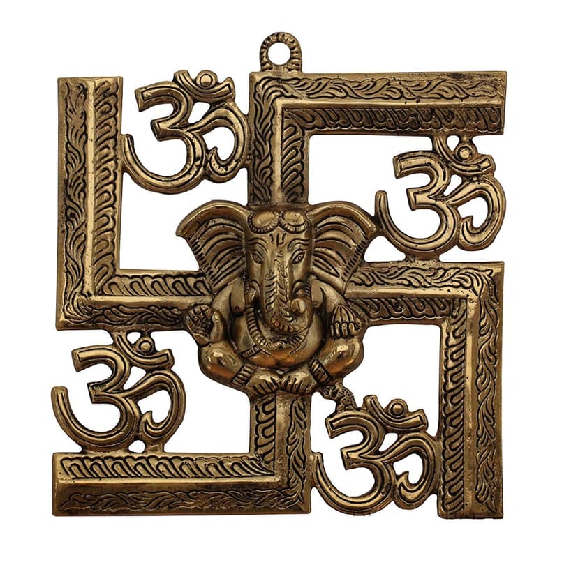 DreamKraft Metal Decorative Wall Hanging (22.86 x 1.27 x 22.86 cm, Gold)