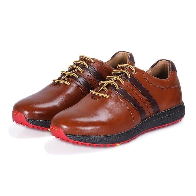 HITCARO Men's Proffessional Leather Golf Shoes | Lace-Up | Waterproof | Comfortable | Breathable