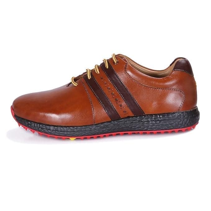 HITCARO Men's Proffessional Leather Golf Shoes | Lace-Up | Waterproof | Comfortable | Breathable view 5