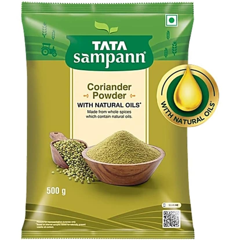 Tata Sampann Coriander/Dhania Powder With Natural Oils, 500 g - 500 gm - One unit view 2