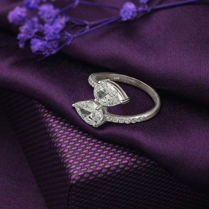 Silver Crystal Ecstasy Ring view 3