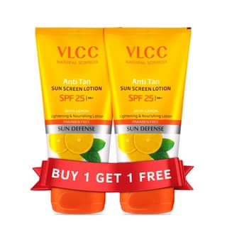 VLCC Anti Tan Sun Screen Lotion - SPF 25 PA+ Buy One Get One - SPF 25 PA+ (300 ml)