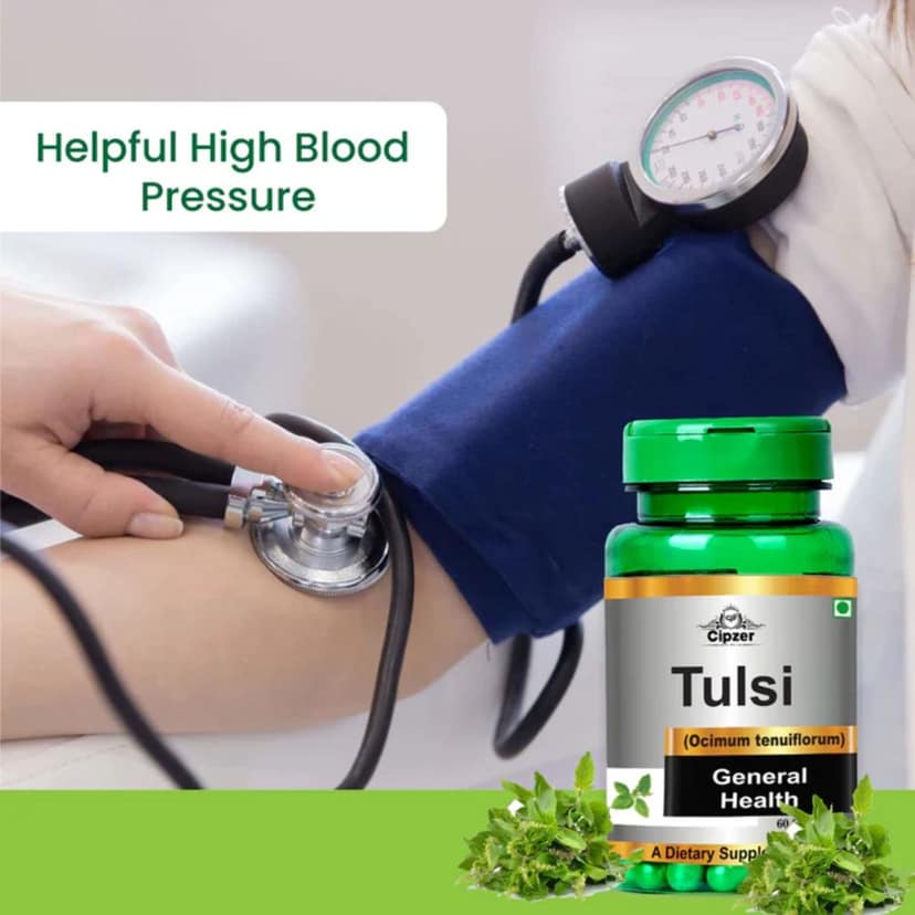 Cipzer Tulsi (60 Capsules): Holy Basil Immune Support, Respiratory Wellness & Stress Adaptogen view 2
