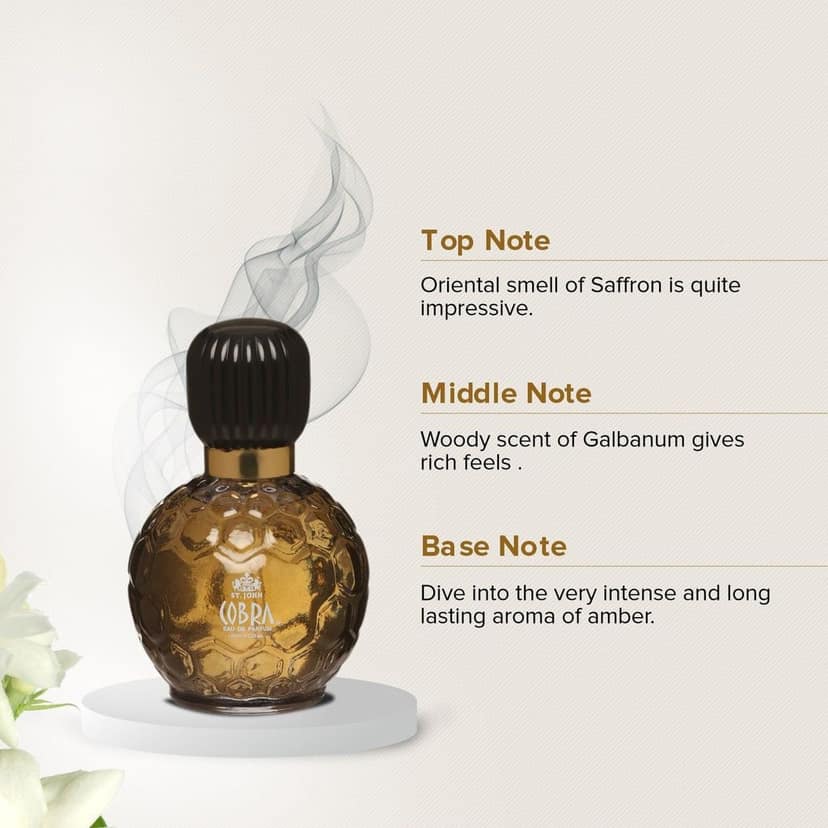 St-John Cobra Limited Edition Long Lasting Perfume , Eau De Parfum - 100 ML For Men & Women view 3