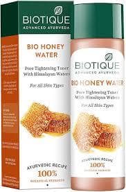 Biotique Pore Tightening Brightening Toner - Honey, With Himalayans Water, For Normal To Oily Skin, 120 Ml Carton