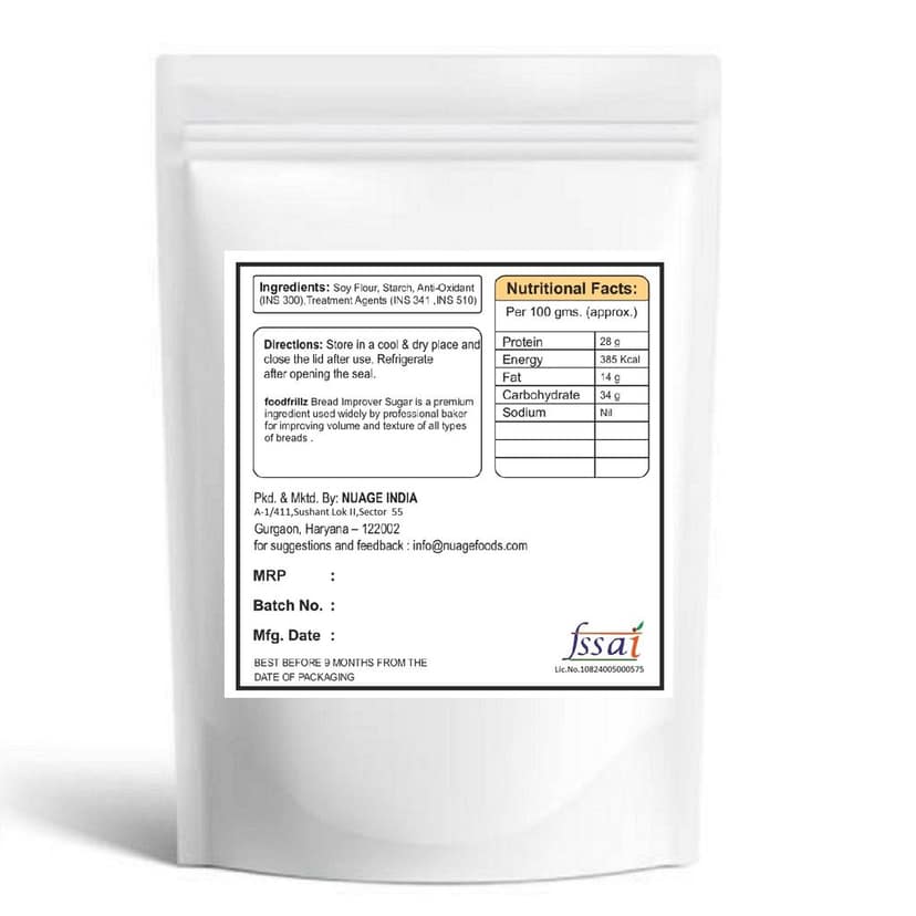 foodfrillz Bread Improver, 200 g for Bread Making, Soft Dough, Bromate Free view 3