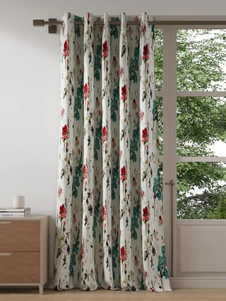 DDECOR - 100% PolyesterFloral PatternDoor 7 Ft|135 CM X 225 CM| - Turquoise