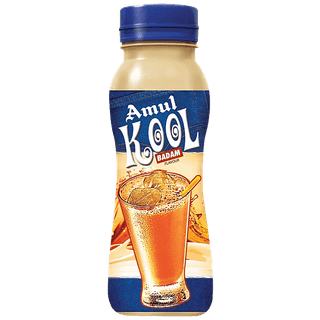 Amul Kool Milk - Badam Flavour, 180 Ml Pet Bottle