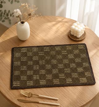 Handcrafted Zari Zardozi Cotton Table Mat