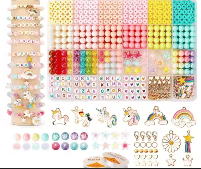 DIY Jewelry Making Kit for Kids – Beads, Charms & Accessories Craft Set for Bracelets, Necklaces and Rings