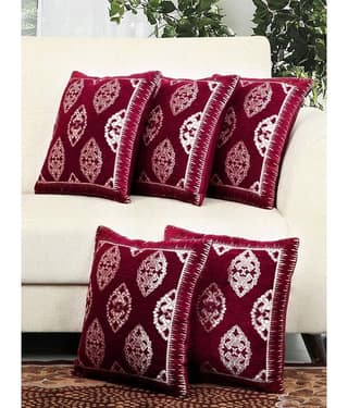 BELLA TRUE Set of 5 Cushion Covers Abstract Themed ( 40 x 40 )